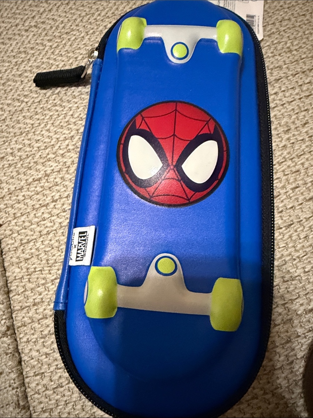 Marvel Spider-Man Blue Pencil Case with Neon Green Accents